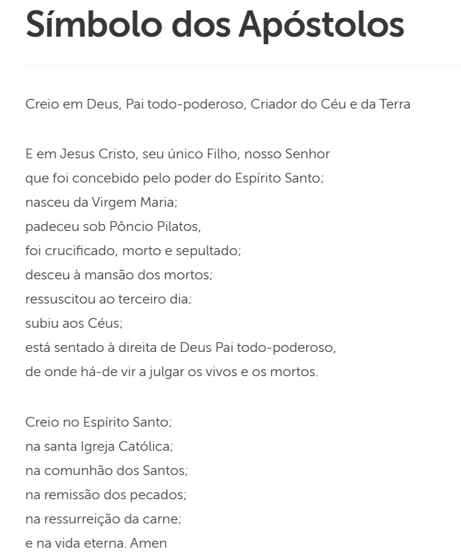 Credo dos apóstolos