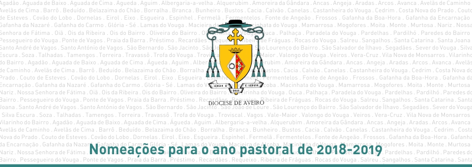 Nomeações para o ano pastoral de 2018-2019