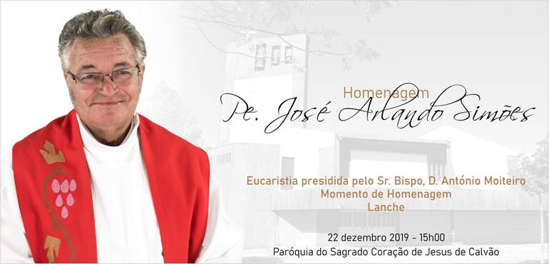 Acontece | HOMENAGEM DA PARÓQUIA DE CALVÃO AO PE. JOSÉ ARNALDO