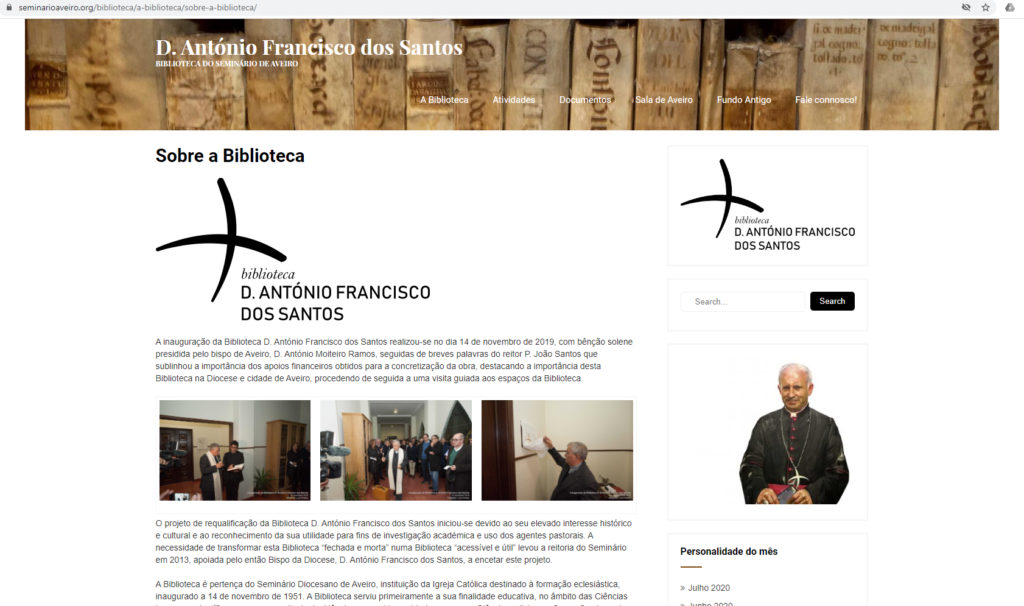 Notícias | Biblioteca D. António Francisco dos Santos com presença online
