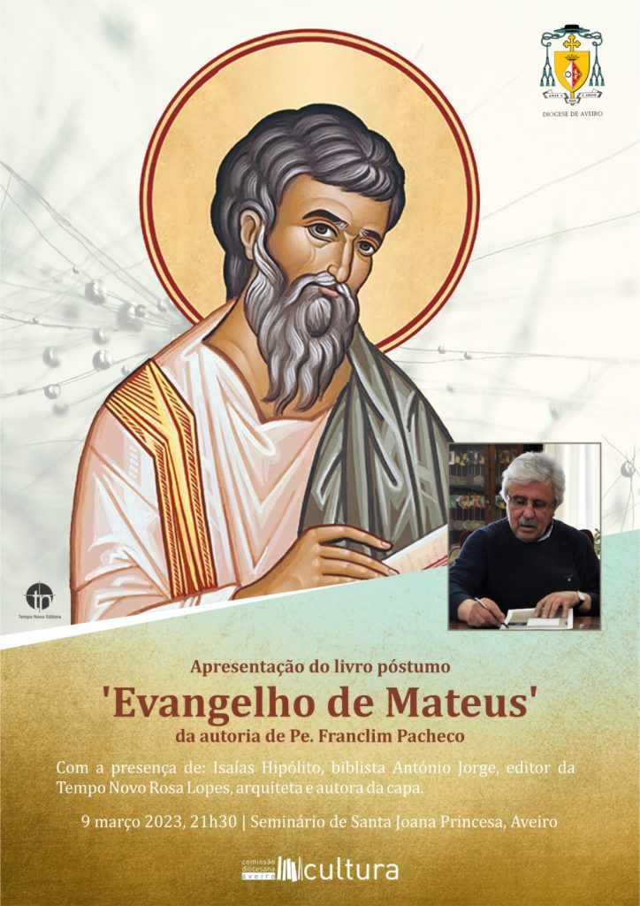 Acontece | 9 de março – Apresentação de livro póstumo do Pe. Franclim Pacheco – Evangelho de Mateus