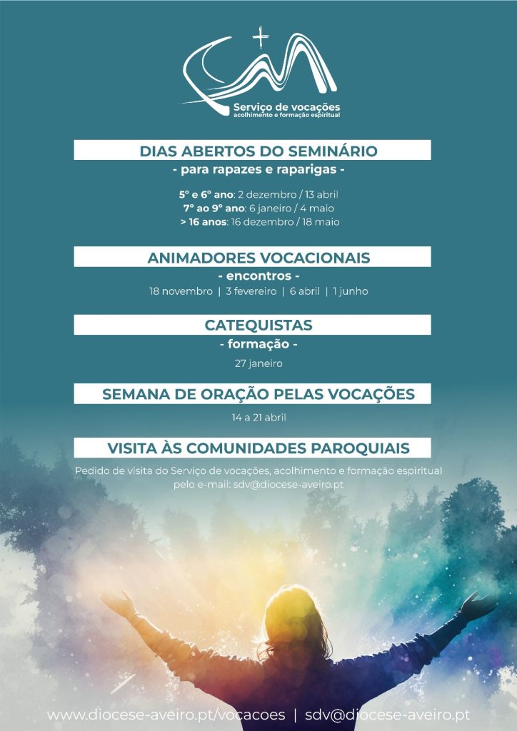 Documentos | Oração pelas vocações e calendário do Serviço Diocesano de Vocações, Acolhimento e Formação Espiritual