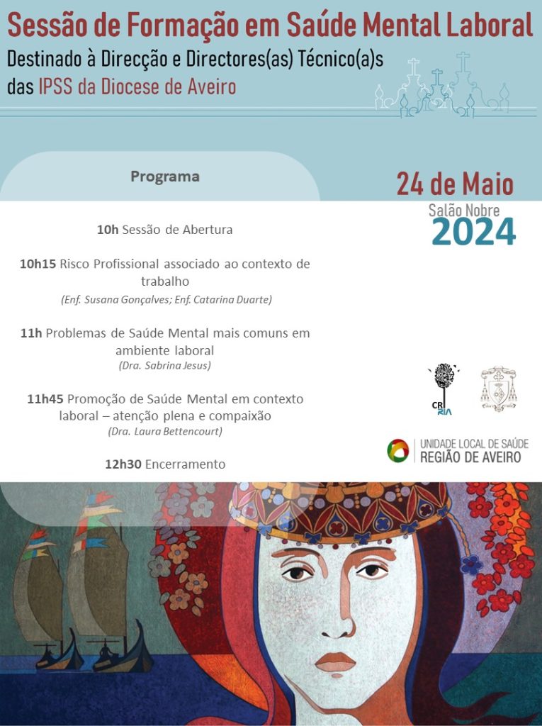 Acontece | Sessão de formação em saúde mental laboral – 24 de maio de 2024