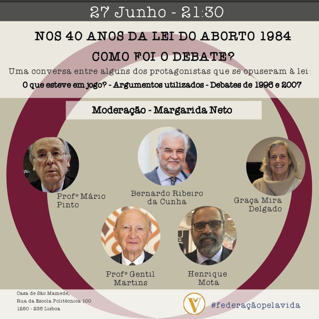 Acontece | Conversa ‘Nos 40 anos da lei do aborto 1984: como foi o debate?’