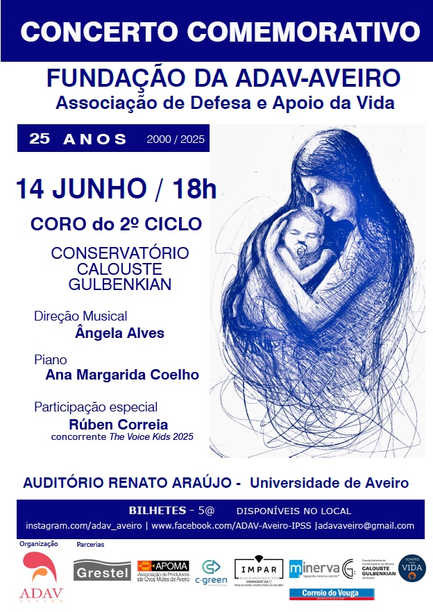 Acontece | Concerto comemorativo dos 25 anos da ADAV-Aveiro