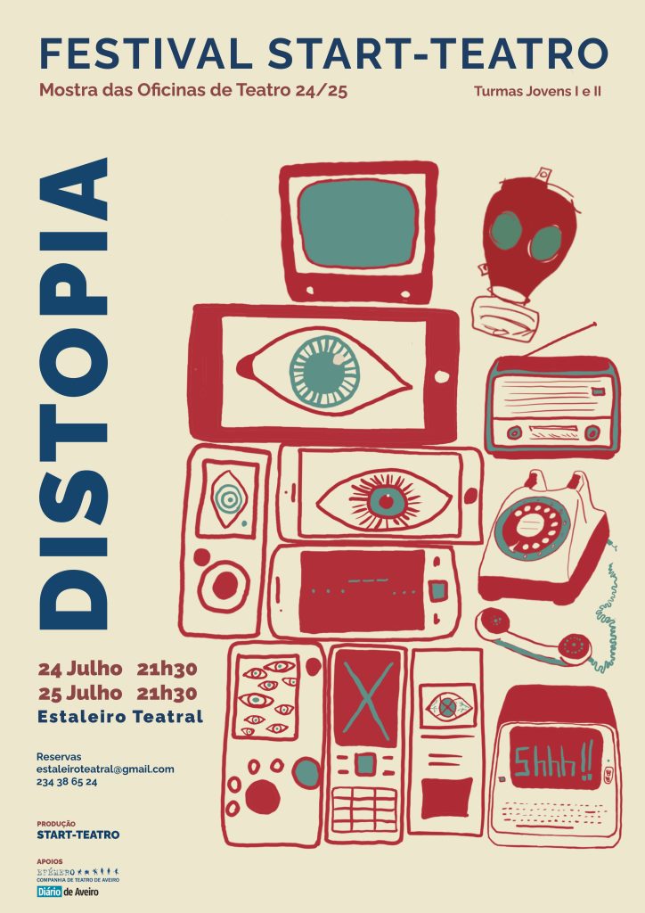 Acontece | [Estaleiro Teatral – Aveiro, 24 e 25 de julho de 2025] “DISTOPIA”, integrado no Festival da START-TEATRO`25