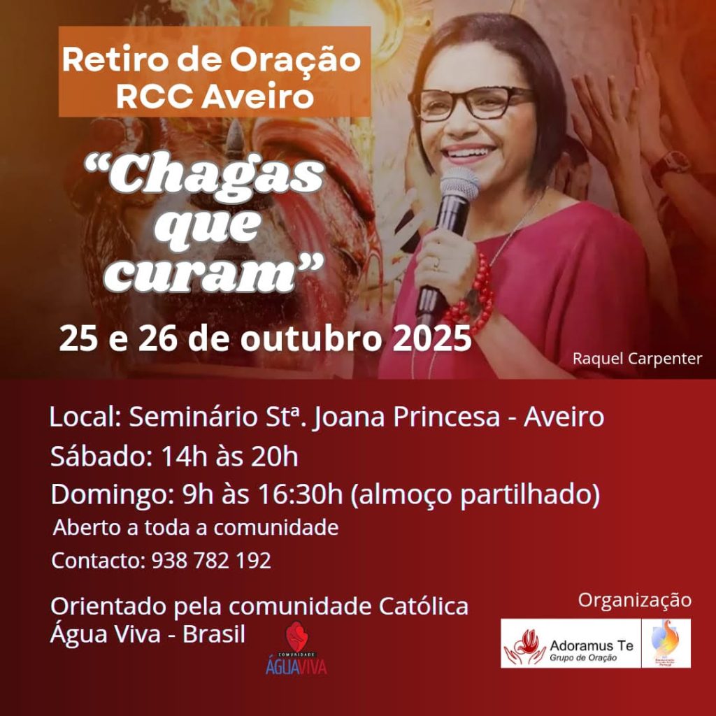 Acontece | [Seminário de Aveiro, 25 e 26 de outubro de 2025] Retiro de oração com a orientação da Comunidade Água Viva (Brasil)