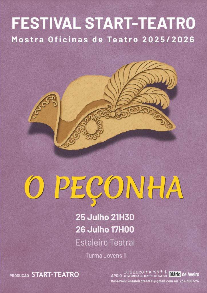 Acontece | PEÇONHA || Sábado, 25 julho, 21h30 | Domingo, 26 Julho, 17h00 || Turma Jovens Nível 2 || Estaleiro Teatral
